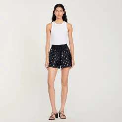 Femme SANDRO Short Orné De Pastilles