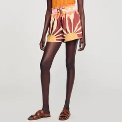 Femme SANDRO Short Satiné Imprimé