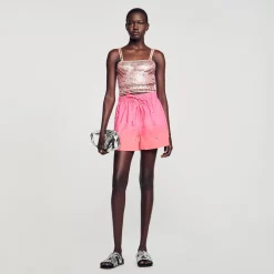 Femme SANDRO Short Strassé