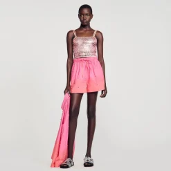 Femme SANDRO Short Strassé