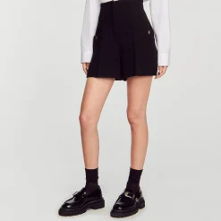 Femme SANDRO Short Taille Haute En Tweed