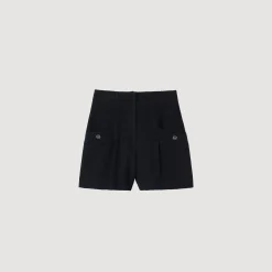 Femme SANDRO Short Taille Haute En Tweed