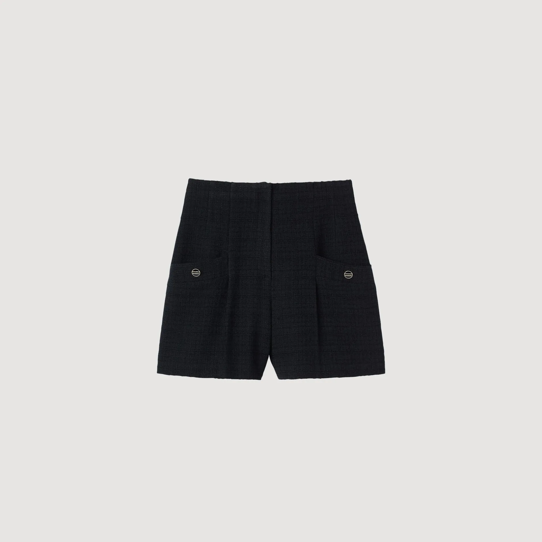 Femme SANDRO Short Taille Haute En Tweed