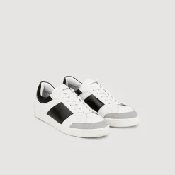 Homme SANDRO Sneakers Basses En Cuir