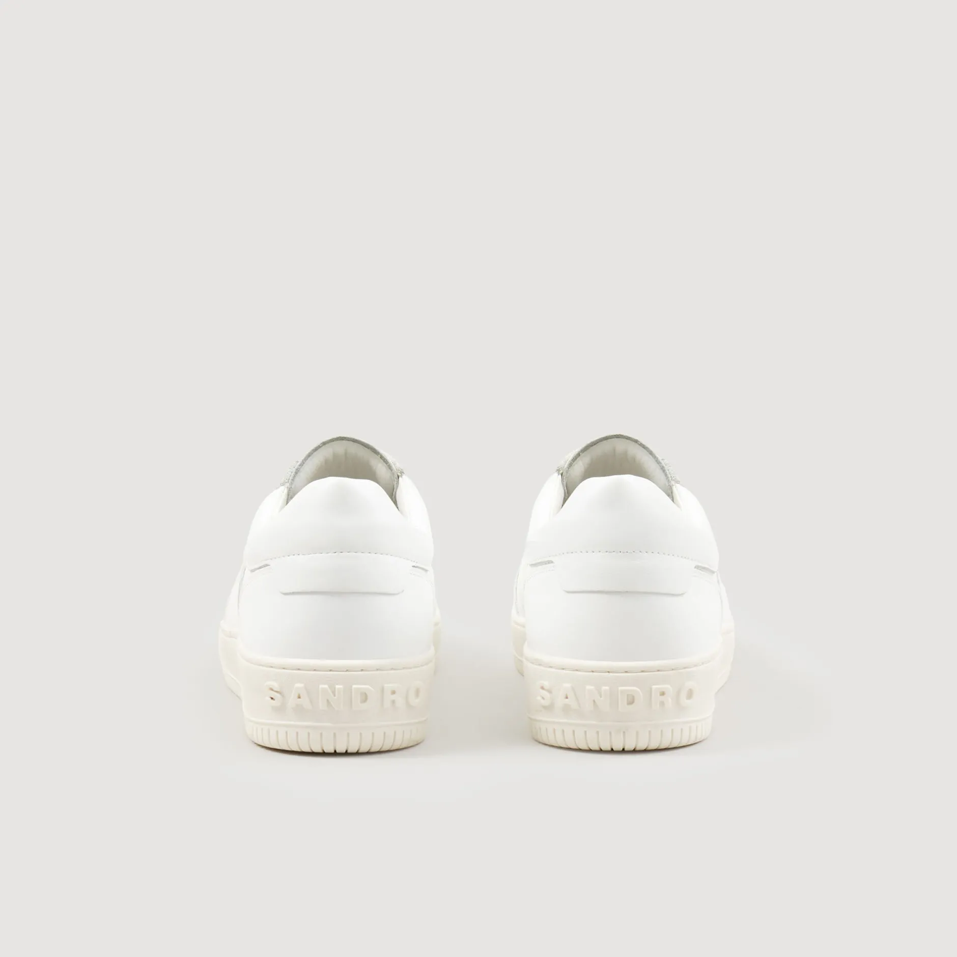 Homme SANDRO Sneakers En Cuir De Tannerie Certifiée