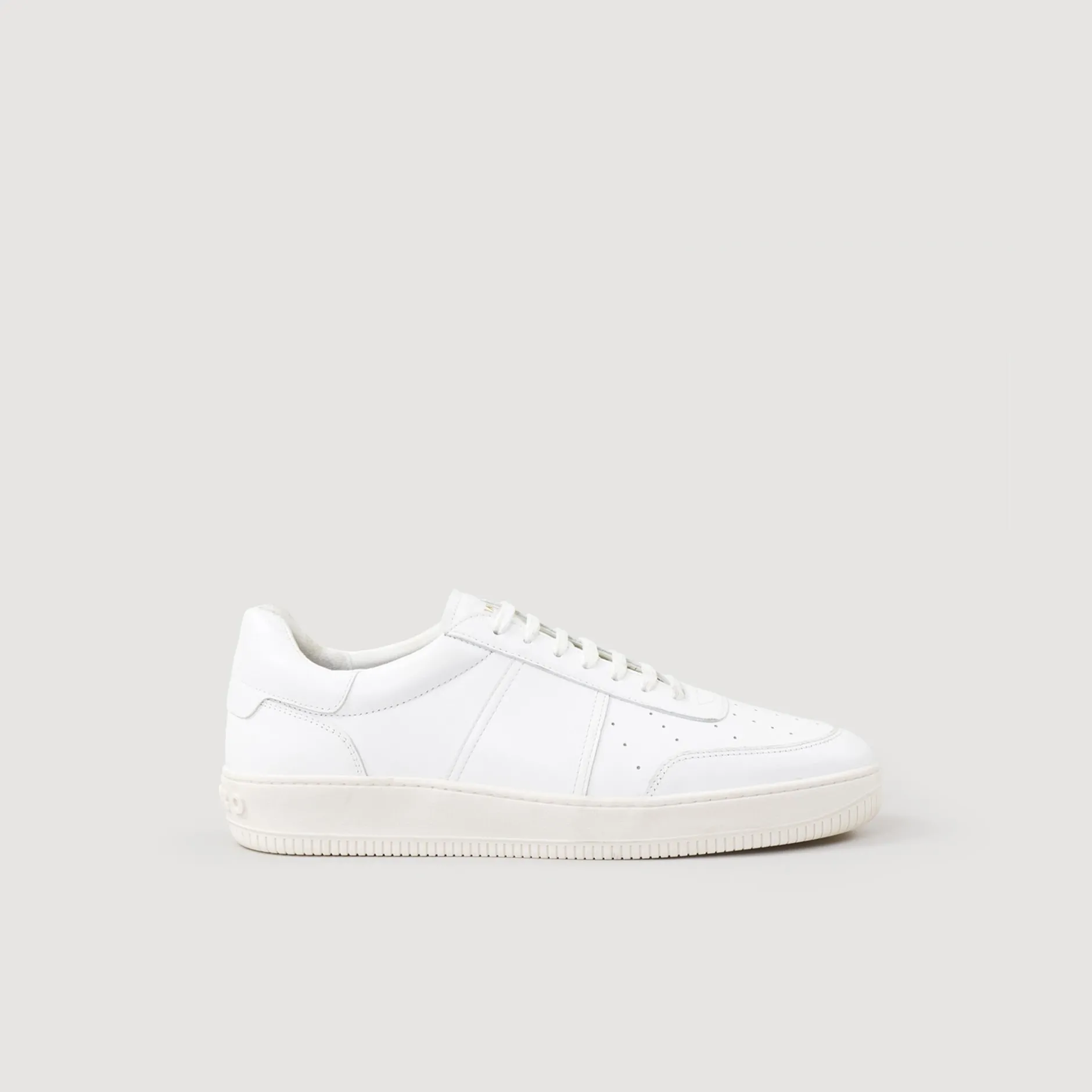 Homme SANDRO Sneakers En Cuir De Tannerie Certifiée