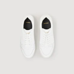 Homme SANDRO Sneakers En Cuir Embossé Square Cross