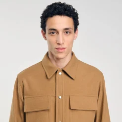Homme SANDRO Surchemise En Laine