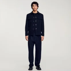 Homme SANDRO Surchemise En Laine