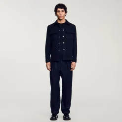 Homme SANDRO Surchemise En Laine