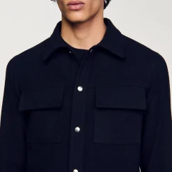 Homme SANDRO Surchemise En Laine