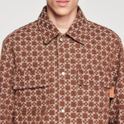 Homme SANDRO Surchemise Square Cross
