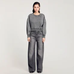 Femme SANDRO Sweat à Col Bijoux