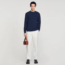 Homme SANDRO Sweatshirt Fleur En Coton