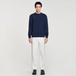 Homme SANDRO Sweatshirt Fleur En Coton