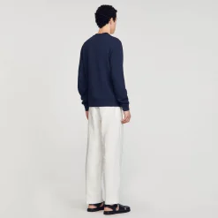 Homme SANDRO Sweatshirt Fleur En Coton
