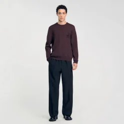 Homme SANDRO Sweatshirt Fleurs