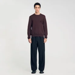 Homme SANDRO Sweatshirt Fleurs
