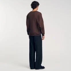 Homme SANDRO Sweatshirt Oversize Fleurs