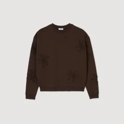 Homme SANDRO Sweatshirt Oversize Fleurs