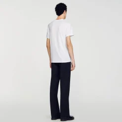 Homme SANDRO Tee-shirt à Manches Courtes