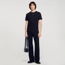 Homme SANDRO Tee-shirt à Manches Courtes