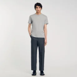 Homme SANDRO Tee-shirt à Manches Courtes