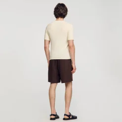 Homme SANDRO Tee-shirt En Maille Bouclette