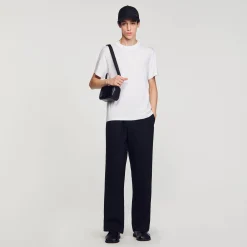 Homme SANDRO Tee-shirt Fleur En Coton