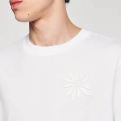 Homme SANDRO Tee-shirt Fleur En Coton