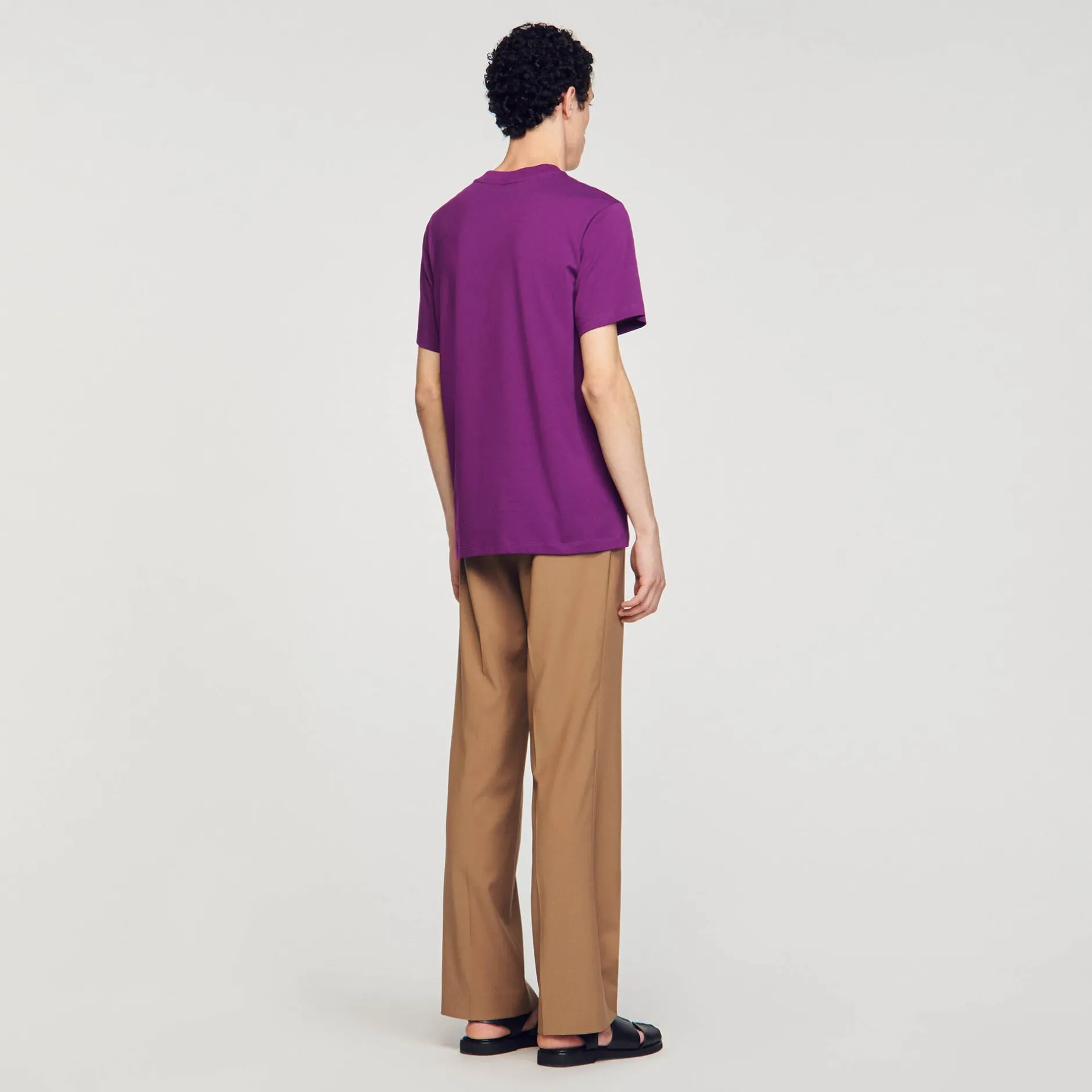 Homme SANDRO Tee-shirt Fleur En Coton
