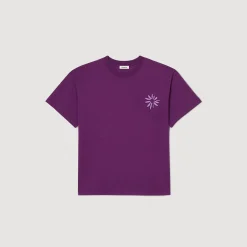 Homme SANDRO Tee-shirt Fleur En Coton