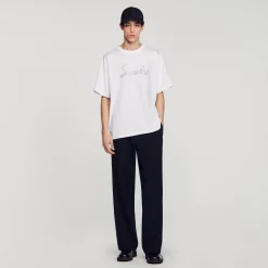Homme SANDRO Tee-shirt Oversize En Coton