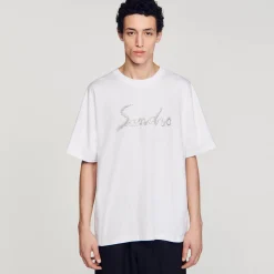 Homme SANDRO Tee-shirt Oversize En Coton