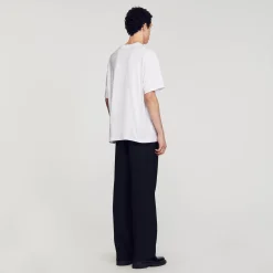 Homme SANDRO Tee-shirt Oversize En Coton