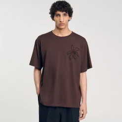 Homme SANDRO Tee-shirt Oversize Fleur