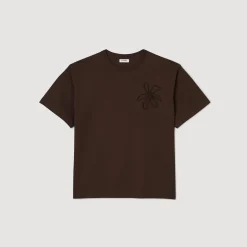 Homme SANDRO Tee-shirt Oversize Fleur