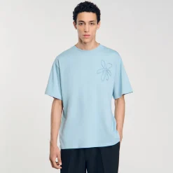 Homme SANDRO Tee-shirt Oversize Fleur