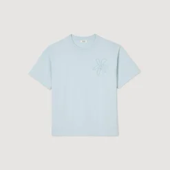 Homme SANDRO Tee-shirt Oversize Fleur