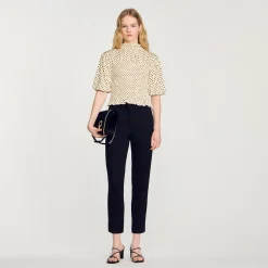Femme SANDRO Tee-shirt Smocké à Pois