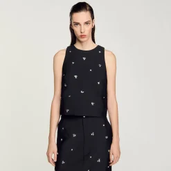 Femme SANDRO Top à Strass
