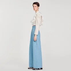 Femme SANDRO Top Court En Broderie Anglaise