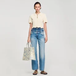 Femme SANDRO Top Court En Maille