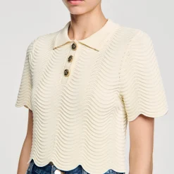 Femme SANDRO Top Court En Maille