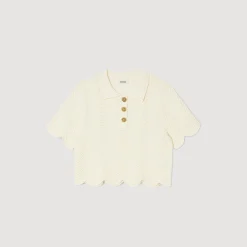 Femme SANDRO Top Court En Maille