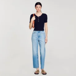 Femme SANDRO Top Court En Maille