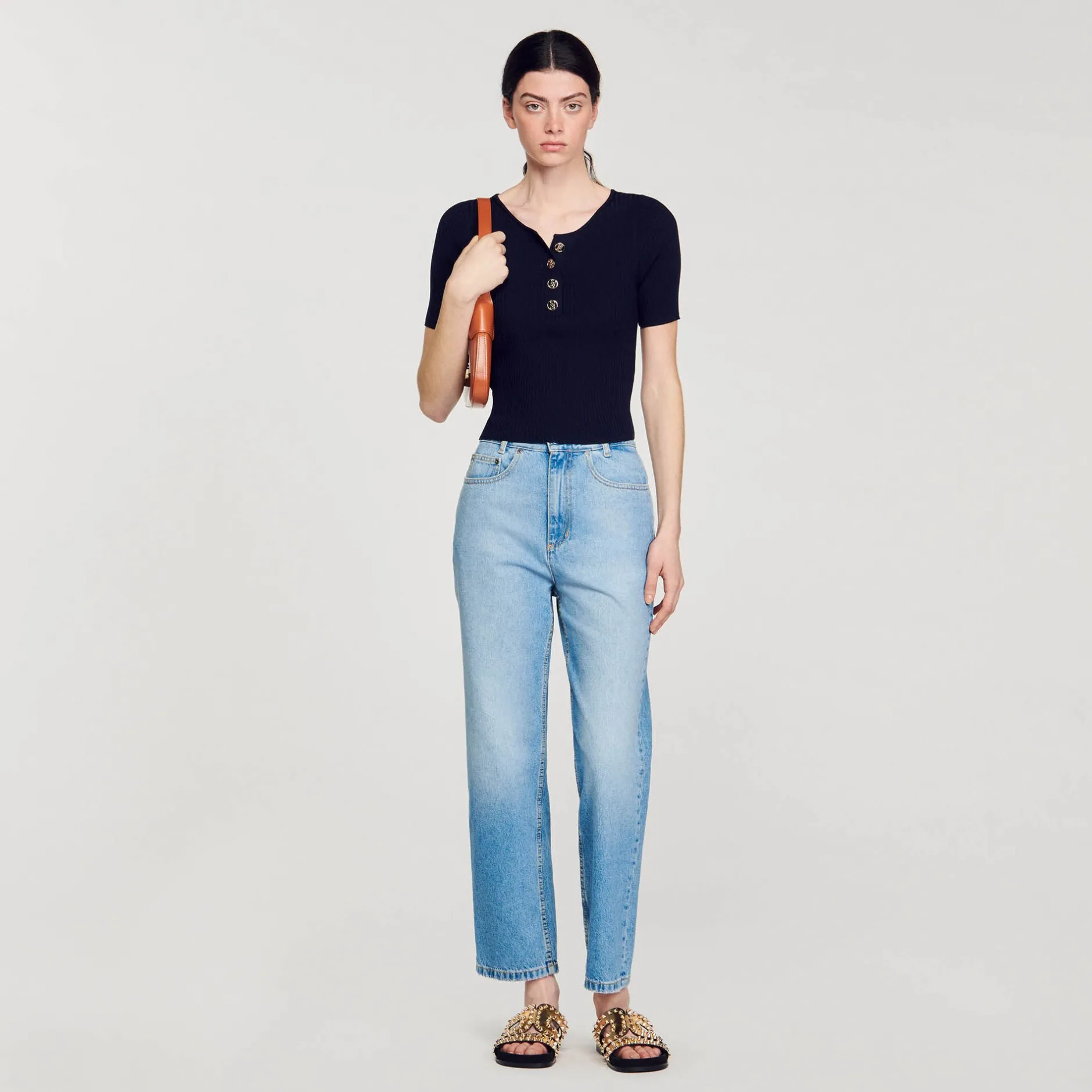 Femme SANDRO Top Court En Maille