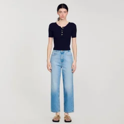 Femme SANDRO Top Court En Maille
