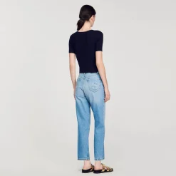 Femme SANDRO Top Court En Maille