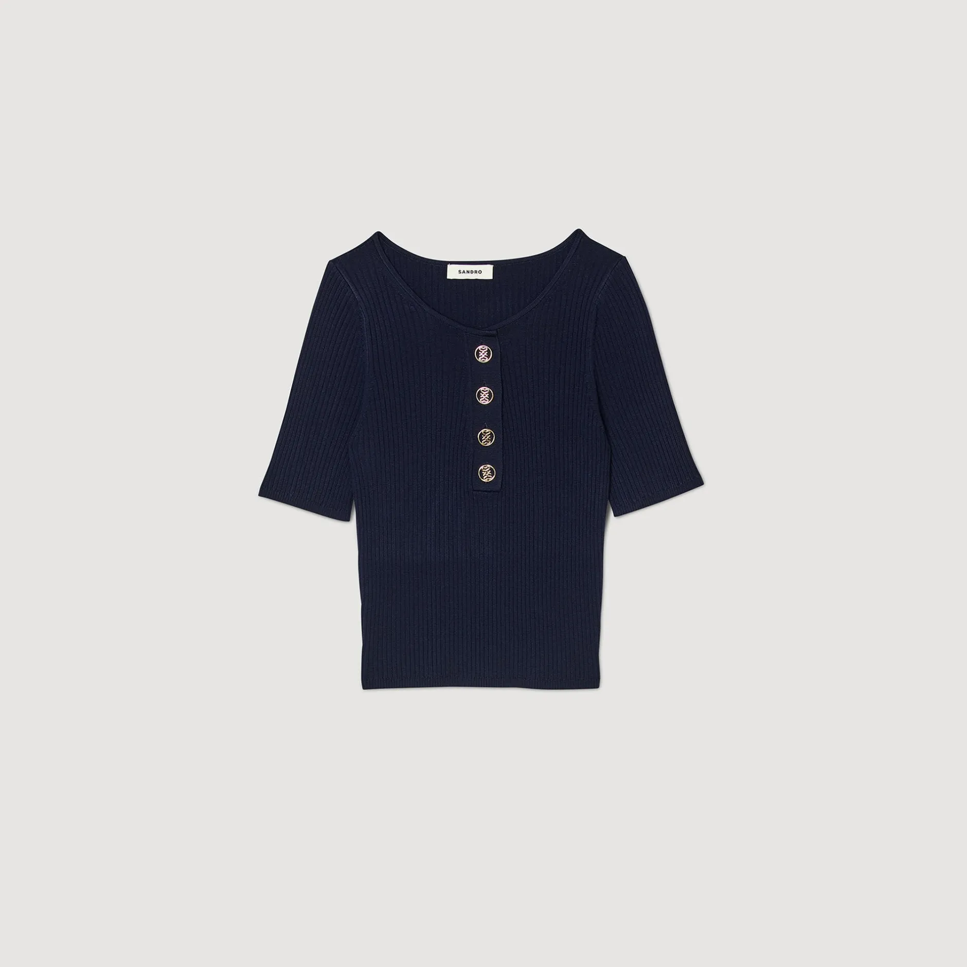 Femme SANDRO Top Court En Maille